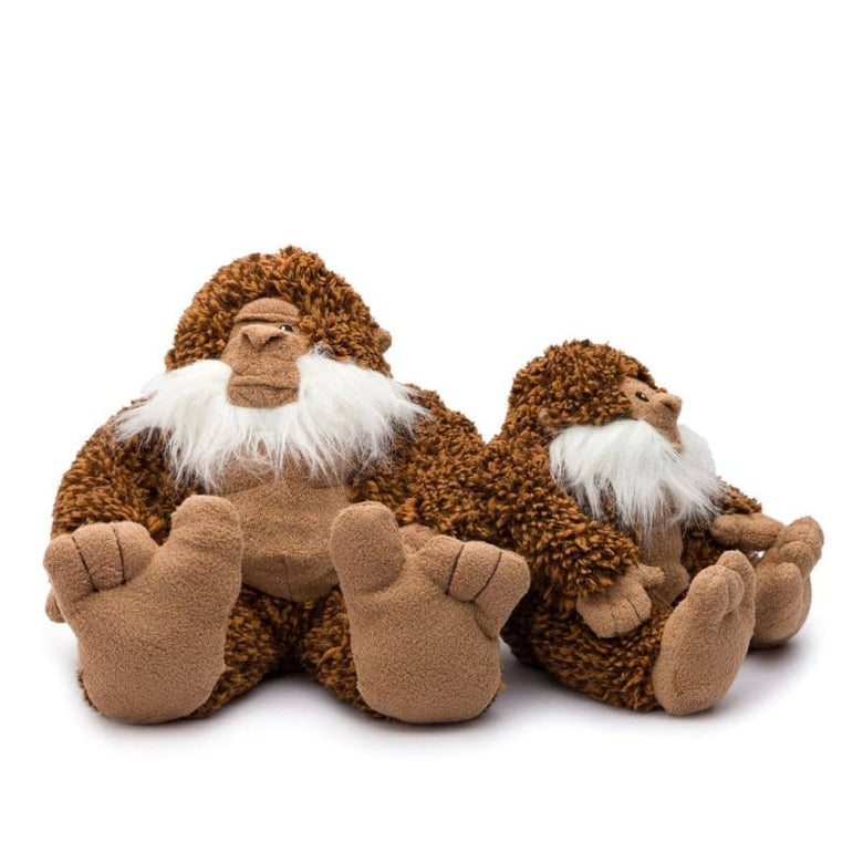 fabdog dog toys Fluffy Bigfoot Brown Plush Squeak Dog Toy - 2 Sizes