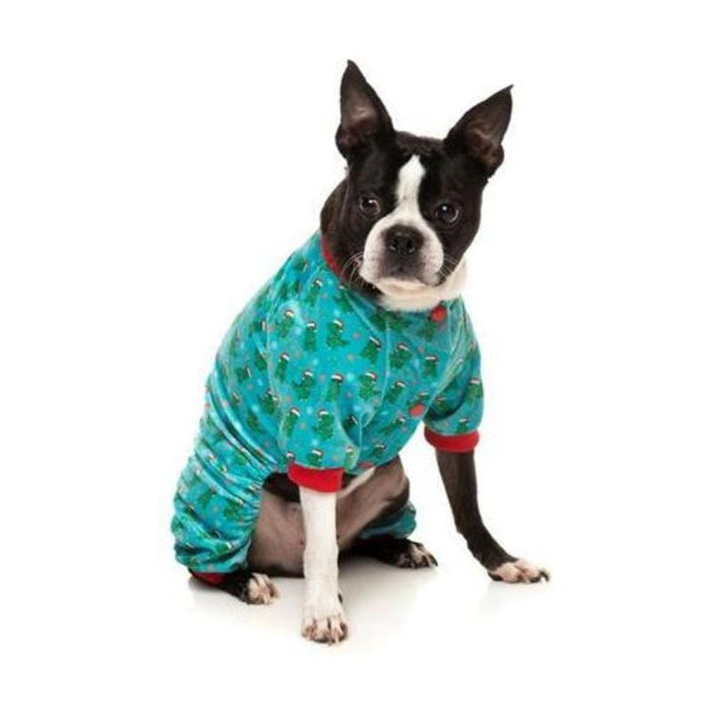 FuzzYard dog apparel Christmas Tree Rex Green Holiday Dog Pajamas