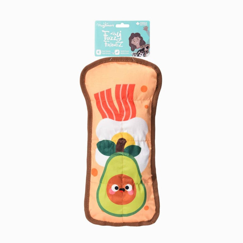 Hugsmart Products Inc dog toys AvocadoCollection Avocado Toast Plush Dog Toy