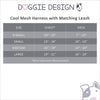 Doggie Design Harnesses Cool Mesh Dog Harness with Leash - Baby Blue Daisy