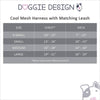 Doggie Design, Inc Harnesses Cool Mesh Dog Harness with Leash - Hawaiian Ocean Blue & Palms