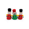 Holiday Miniz Christmas Nutcrackers Plush Squeak Dog Toy Set - 3pc