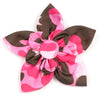 Pink Camo Flower Pet Collar Attachment - Size Small