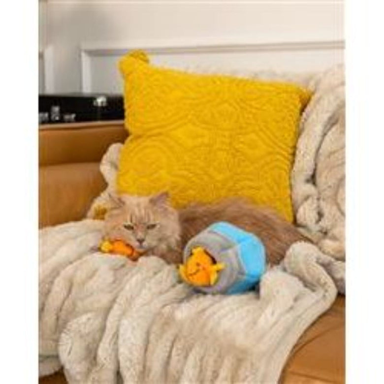 ZippyClaws Cat Toys Burrow Fish in Bowl Cat Toy Set