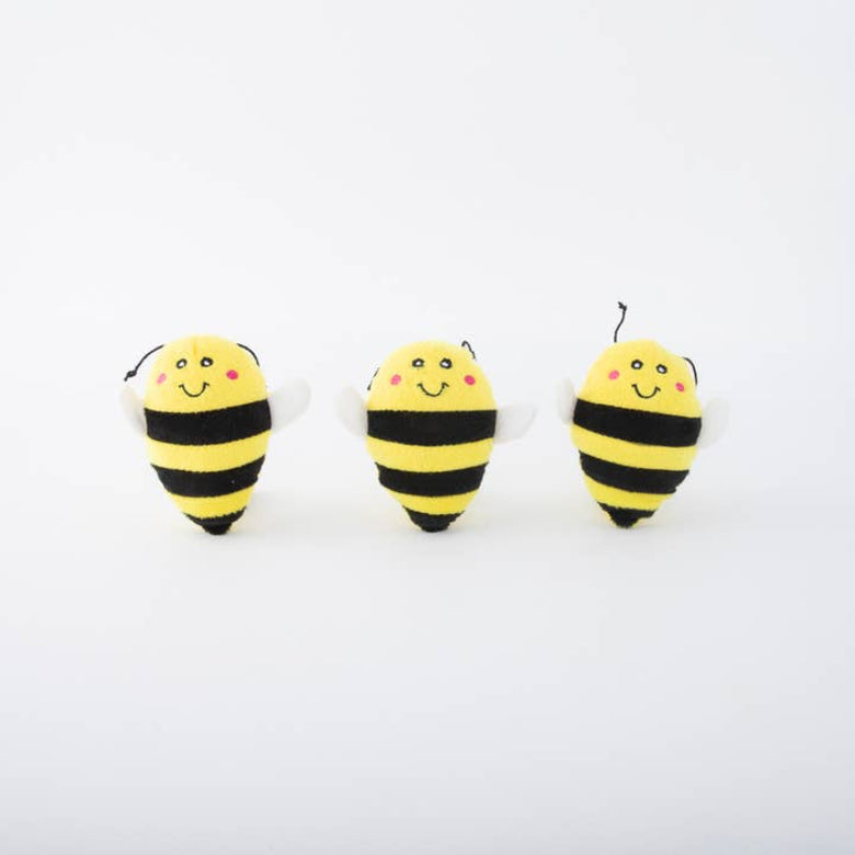 Burrow Honey Pot Interactive Plush Squeaky Dog Toy Set - 4 Pc