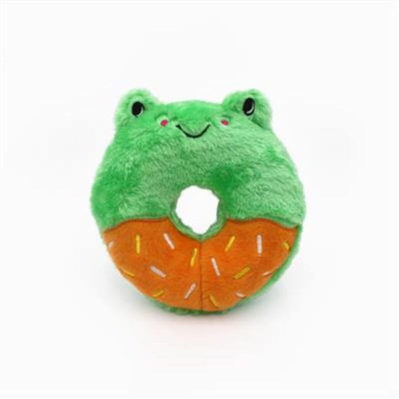ZippyPaws dog toys Donutz Buddies Frog Dog Toy