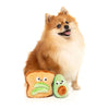 FuzzYard dog toys Avocado & Toast Squeaky Plush Dog Toy Set - 2pk