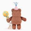 Yappy Birthday Party Bear Rope Tug Plush Squeaky Dog Toy