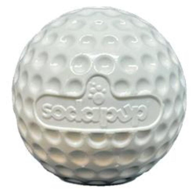 SodaPup dog toys Golf Ball Rubber Treat Dispenser & Enrichment Dog Toy