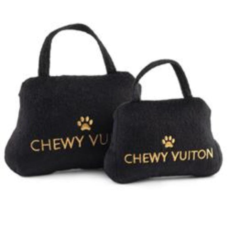Dog Diggin Designs dog toys Chewy Noir Crown of Gold Plush Squeak Handbag Dog Toy