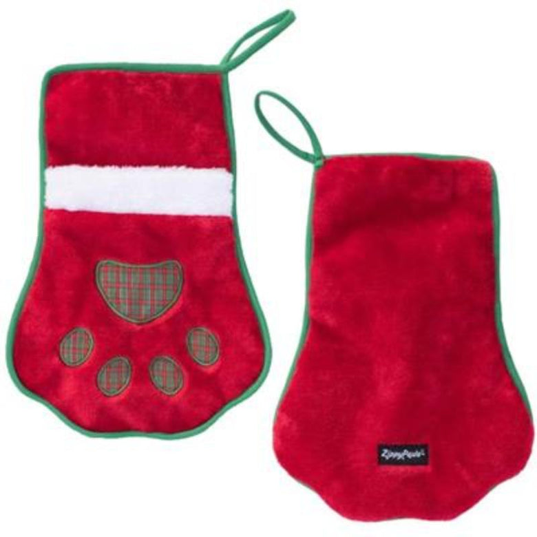Zippypaws dog toys Pet Stocking Red Paw