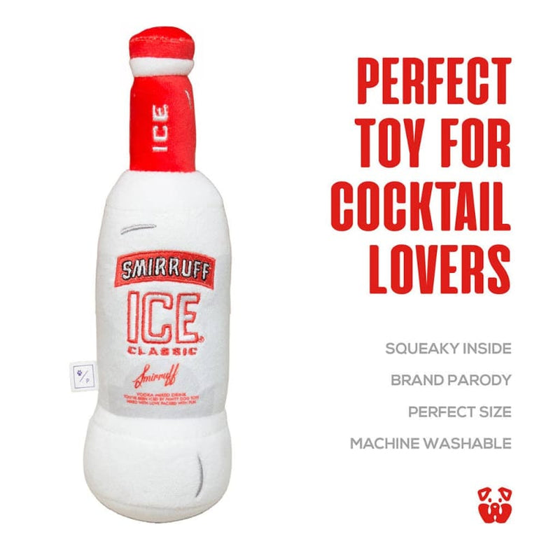 PAWTY Dog Toys dog toys Pawty Smirruff Ice Bottle Plush Squeaky Dog Toy