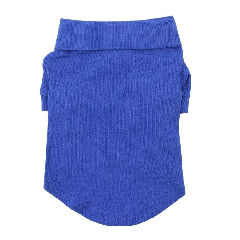 Doggie Design Tee's Nautical Blue Solid Collared Dog Polo Shirt