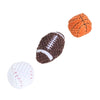 ZippyPaws dog toys SportsBallz Miniz Baseball, Football, Basketball Plush Dog Toy Set - 3 Pack