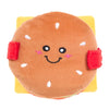 ZippyPaws dog toys Snufflerz Stacks Cheeseburger Interactive Plush Dog Toy