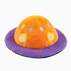 Hugsmart Products Inc dog toys Space Paws Purple Orange Flip the UFO Plush Dog Toy