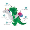 Summa' Time Rex Unicorn Floaty Plush Squeaky Dog Toy