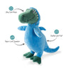 Shark Rex Feelin' Jawsome! Blue Plush Squeaky Dog Toy