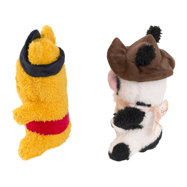 Halloween Cheeky Chumz Jr Pirate Cat & Cow Cowboy Plush Dog Toy Set - 2 Pk