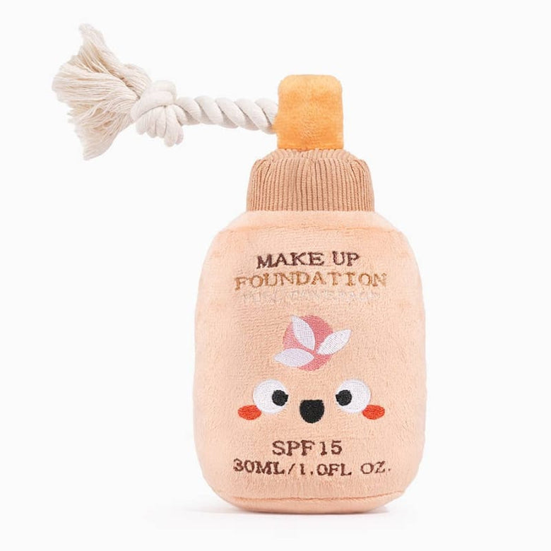 Hugsmart Products Inc Dog Toys Makeup Collection Foundation Plush Squeak Dog Toy
