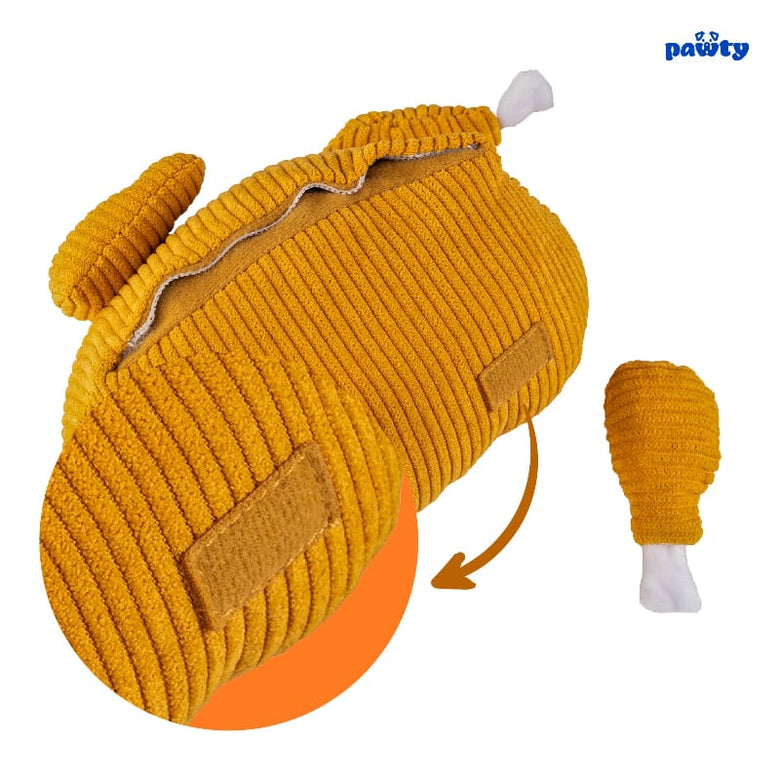 PAWTY Dog Toys dog toys Stuffed Turkey Yummy Plush Interactive Dog Toy Set