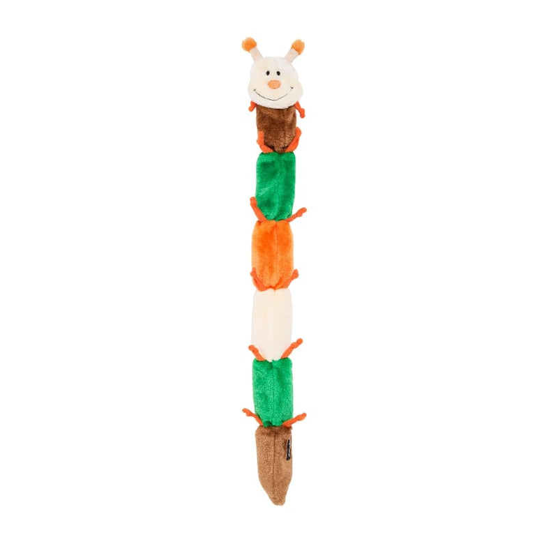 ZippyPaws dog toys Caterpillar Fall Forest Colors Long Plush Squeaky Dog Toy