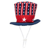 Uncle Sam Party Red White Blue Patriotic Canvas Crinkle Dog Hat / Toy - 2 Sizes