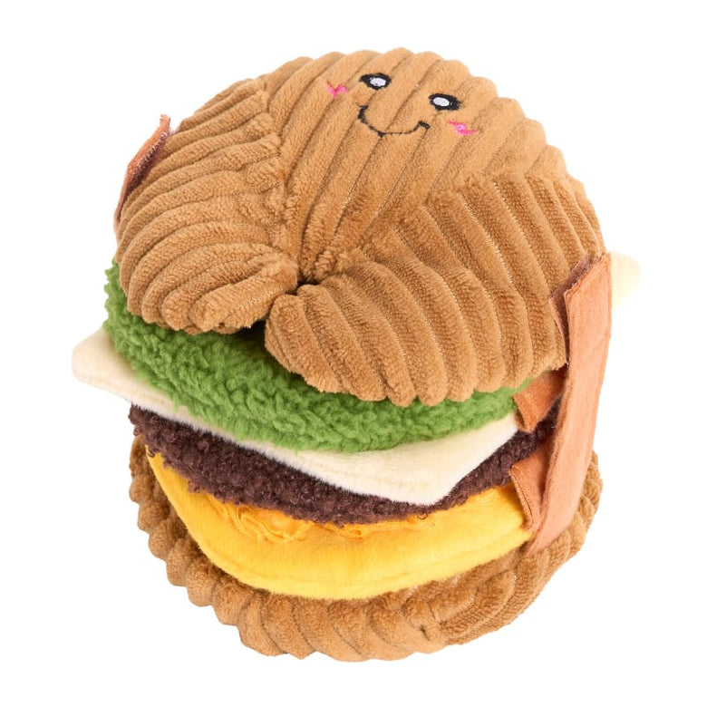 ZippyPaws dog toys Snufflerz Stacks Breakfast Sandwich Interactive Plush Dog Toy