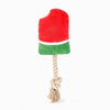 Hugsmart Products Inc dog toys Summer Watermelon Popsicle Rope Tug Plush Dog Toy
