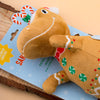 Christmas Holiday Cookie-Saurus Rex Plush Squeaky Dog Toy
