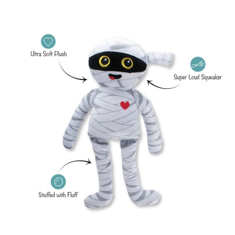 Pet Shop by Fringe Studio dog toys Oh My Gauze Halloween Mummy Plush Squeak Dog Toy