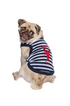 Parisian Pet® Tee's Red Lobster Striped Chasing Tail Summer Vibe Dog T-Shirt
