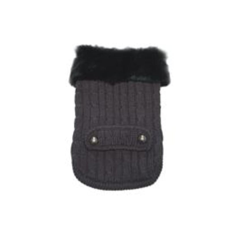 Dogo Pet Fashions Sweaters XL Luxy Fur Pet Sweater - Dark Gray