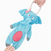 Hugsmart Products Inc Dog Toys Jumbo Animal Blue Elephant Rope Plush Squeaky Dog Toy