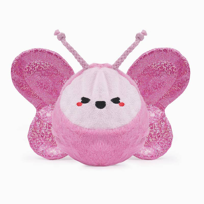 Hugsmart Products Inc Dog Toys Puppy Garden Spring Pink Butterfly Ball Dog Toy