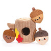 Hugsmart Products Inc dog toys Autumn Woofs Acorn Tree Interactive Plush Burrow Dog Toy Set - 3 Pc