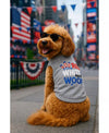 Parisian Pet Tee's Patriotic Red, White and Woof Grey Dog Tee