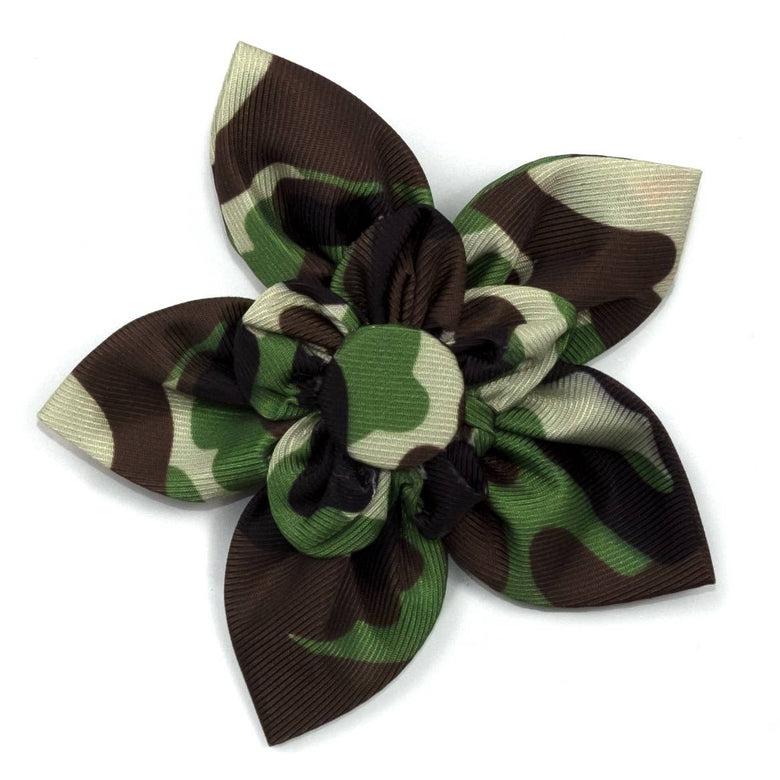 Pink Camo Flower Pet Collar Attachment - Size Small