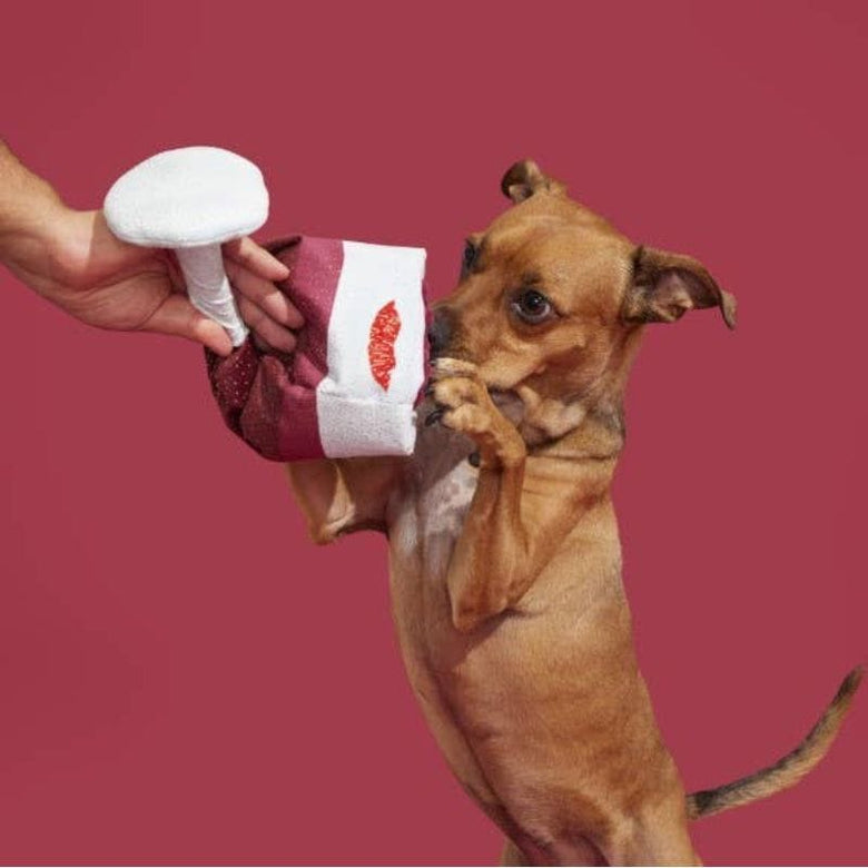 BARK dog toys BARK Grrrande Red Vino Plush Dog Toy