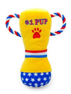 Thoozy dog toys #1 PUP Trophy Rope Tug Plush Squeaky Dog Toy - 9"
