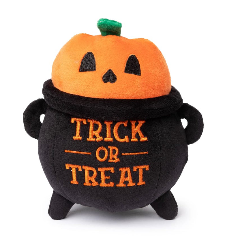 FuzzYard dog toys Halloween Trick Or Treat Cauldron Plush Squeaky Dog Toy