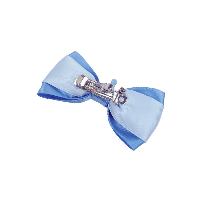Barker's Bowtique Hair Bows Blue & White with Tiara Dog Hair Bows - 2 per card