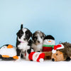 Holiday Squeakie Buddies Christmas Santa, Snowman, Reindeer Dog Toys Set - 3 pk