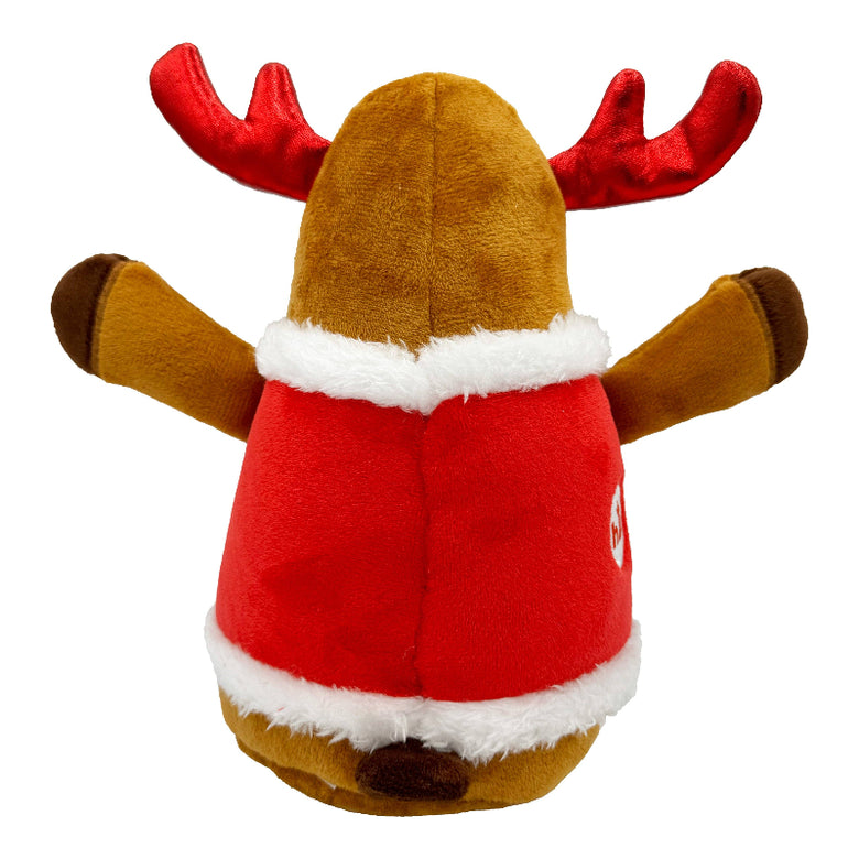 Rocky Reindeer Christmas Holiday Plush Squeaky Dog Toy- 2 Sizes