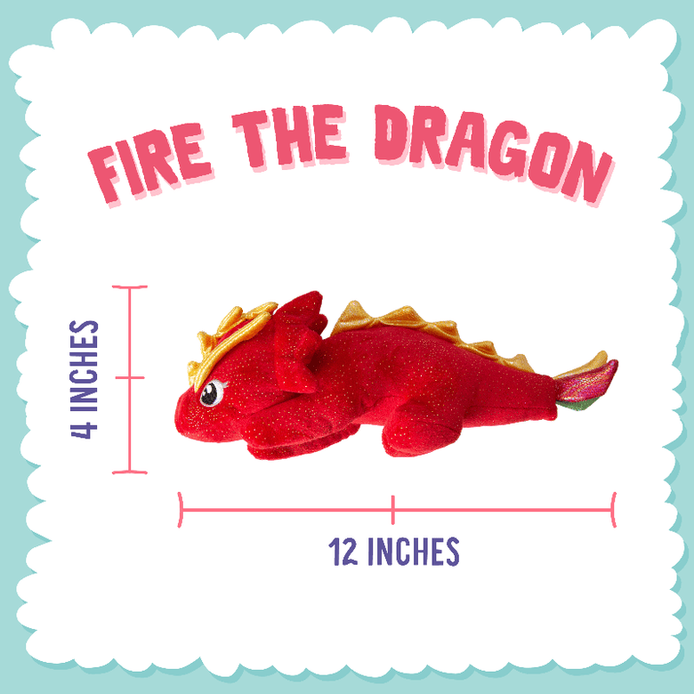 SnugArooz dog toys Fire the Dragon Plush Dog Toy - 12"
