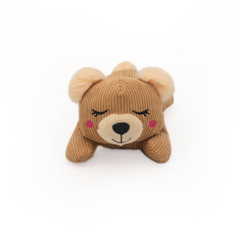 Zippypaws dog toys Snooziez with Shhhqueaker Bear Dog Toy