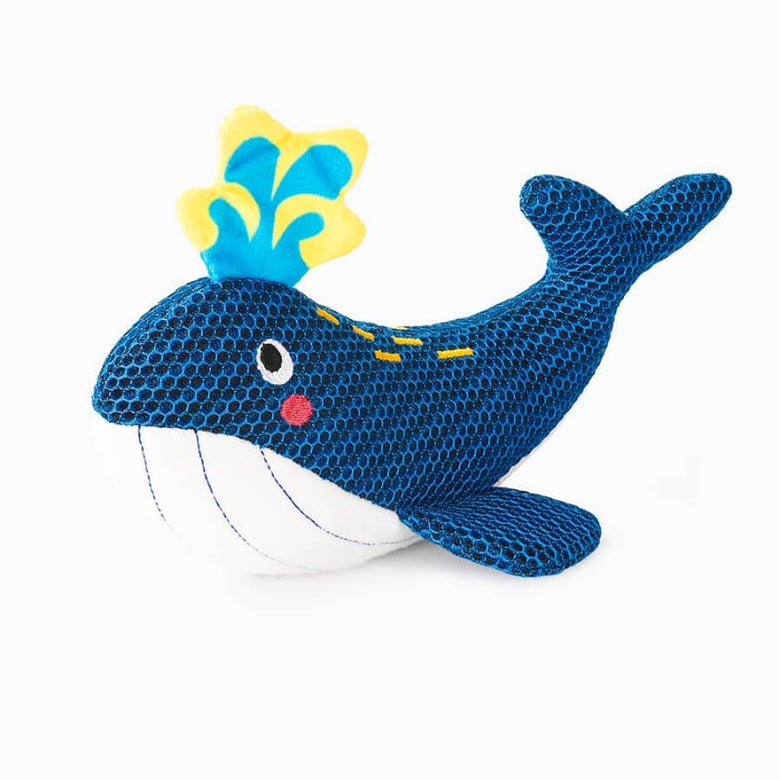Hugsmart Products Inc Dog Toys Ocean Pals Blue Whale Plush Squeak Dog Toy