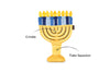 Paw-nukkah Menorah Plush Squeaky Hanukkah Holiday Dog Toy