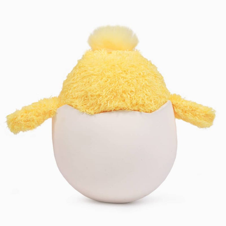 Hugsmart Products Inc Dog Toys Hoppin' Easter Baby Chick in Egg Spring Flowers Plush Squeak Dog Toy