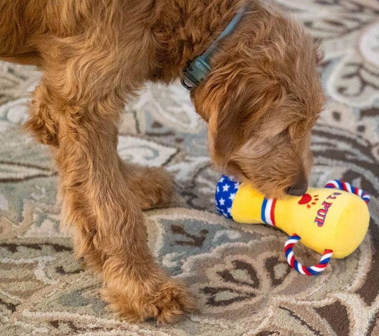 Thoozy dog toys #1 PUP Trophy Rope Tug Plush Squeaky Dog Toy - 9"